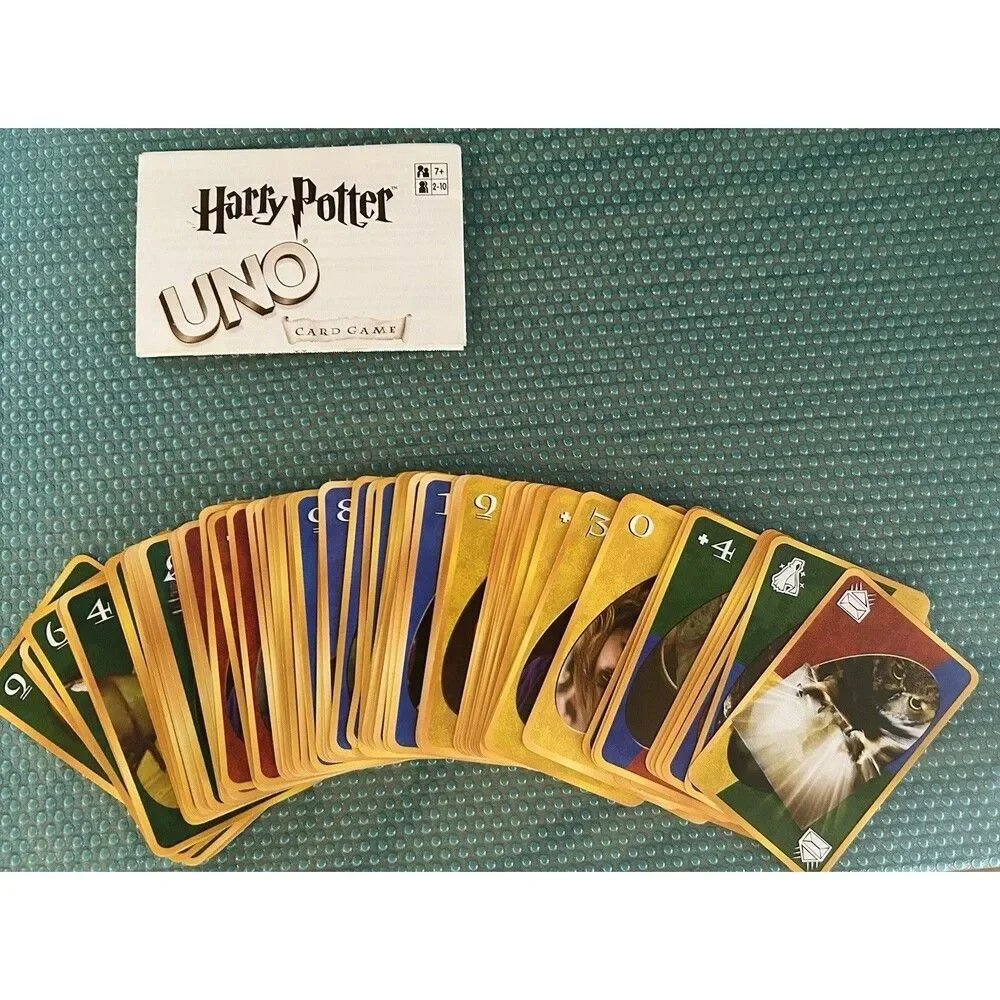 Lot of Vintage‎ Harry Potter Uno Game, Trading Cards, Ink Pad, Toy Books 2001